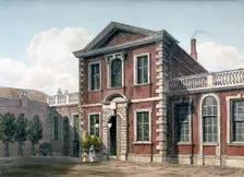 Barber Surgeons Hall and Courtyard, City of London, 1812. Artist: George Shepherd