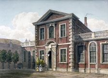 Barber Surgeons Hall and Courtyard, City of London, 1812. Artist: George Shepherd