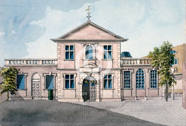 Barber Surgeons' Hall, Monkwell Street, City of London, c1800. Artist: Anon