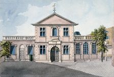 Barber Surgeons Hall, Monkwell Street, City of London, c1800. Artist: Anon