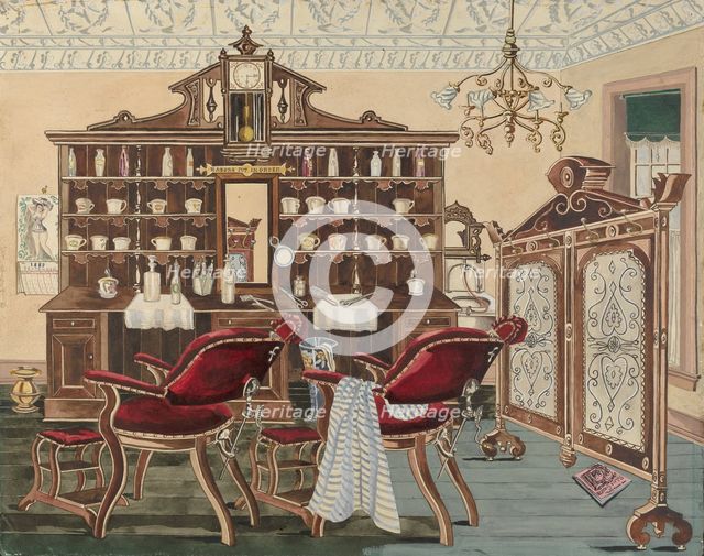 Barber Shop, 1935/1942. Creator: Perkins Harnly.