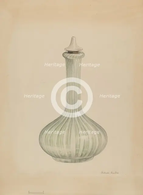 Barber Shop Bottle, c. 1936. Creator: Gertrude Lemberg.