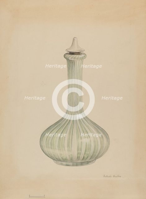 Barber Shop Bottle, c. 1936. Creator: Gertrude Lemberg.