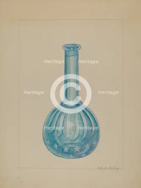 Barber Shop Bottle, c. 1936. Creator: Gertrude Lemberg.