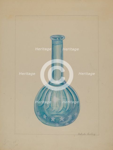Barber Shop Bottle, c. 1936. Creator: Gertrude Lemberg.