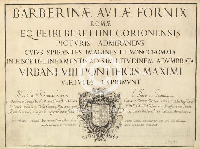Barberinae aulae fornix, ca. 1677. Creator: Unknown.