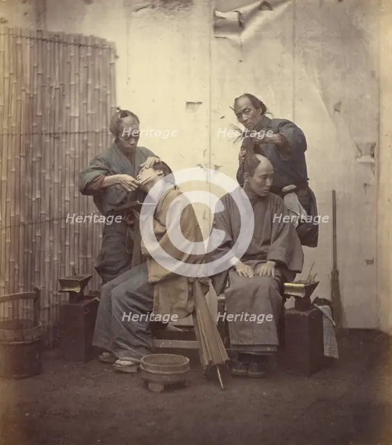 Barbers, 1868. Creator: Felice Beato.