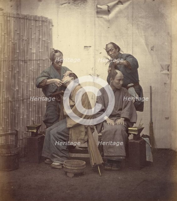 Barbers, 1868. Creator: Felice Beato.