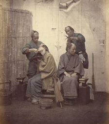 Barbers, 1868. Creator: Felice Beato