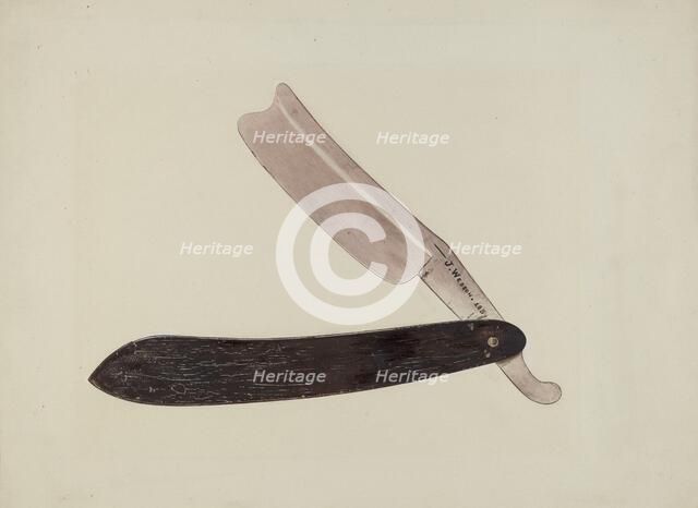 Barber's Sign, c. 1938. Creator: Wynna Wright.