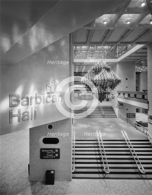 Barbican Centre, Silk street, City of London, Greater London Authority, 03/1982. Creator: John Laing plc.