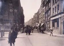 Barbican (Street) from the end of Red Cross Street and Golden Lane, London, c1920. Artist: Anon