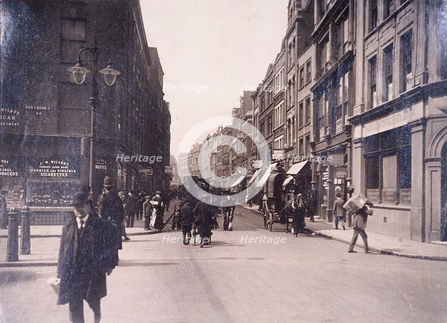 Barbican (Street) from the end of Red Cross Street and Golden Lane, London, c1920. Artist: Anon