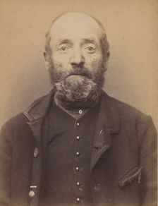 Barbichon. Jacques, émile. 62 ans, né à Provins. Marchand de mouron. Anarchiste. 9/3/91., 1891. Creator: Alphonse Bertillon