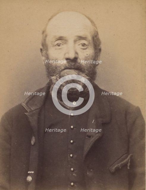Barbichon. Jacques, émile. 62 ans, né à Provins. Marchand de mouron. Anarchiste. 9/3/91., 1891. Creator: Alphonse Bertillon.