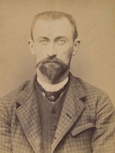Barbier. Louis, Alexandre. 31 ans, né à Jussecourt (Marne). Comptable. Anarchiste. 27/2/94., 1894. Creator: Alphonse Bertillon