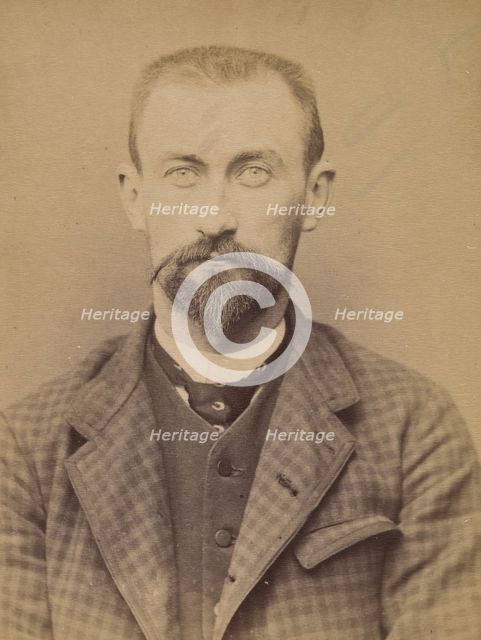 Barbier. Louis, Alexandre. 31 ans, né à Jussecourt (Marne). Comptable. Anarchiste. 27/2/94., 1894. Creator: Alphonse Bertillon.
