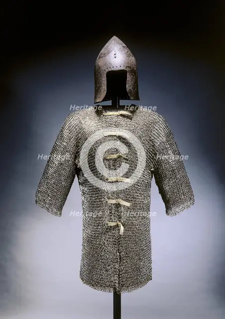 Barbute (from the Venetian Garrison at Chalcis), c. 1350- 1420. Creator: Unknown.