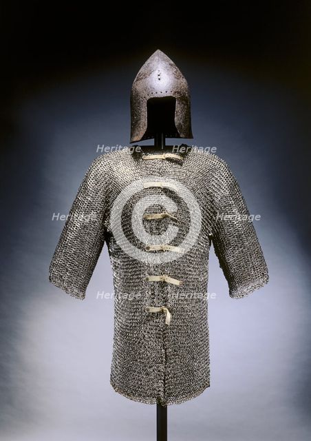 Barbute (from the Venetian Garrison at Chalcis), c. 1350- 1420. Creator: Unknown.