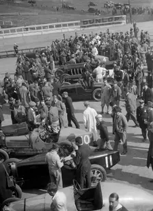 BARC meeting, Brooklands, 1930. Artist: Bill Brunell