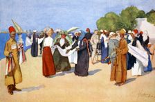 Bargain Hunting 1908. Creator: Lance Thackeray