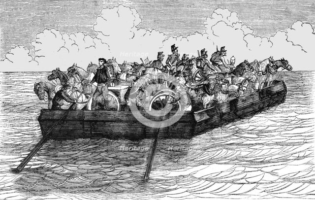 'Barge for the Transport of French Artillery to the Crimea; The Expedition to the Crimea', 1854. Creator: Unknown.