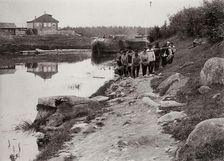 Barge haulers on the Volga, Russia, c1895