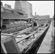 Barge on the Trent & Mersey Canal, Stoke-on-Trent, 1965-1968. Creator: Eileen Deste