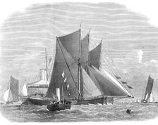 Barge-race on the Thames, 1872. Creator: Unknown