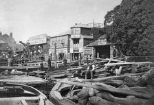 Bargebuilders, Bishop's Walk, Lambeth, London, c1860. Artist: William Strudwick