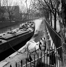 Barges on the Grand Union Canal, London, 1962-1964. Artist: John Gay