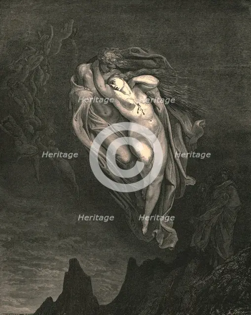 'Bard ! willingly I would address those two together coming', c1890. Creator: Gustave Doré.
