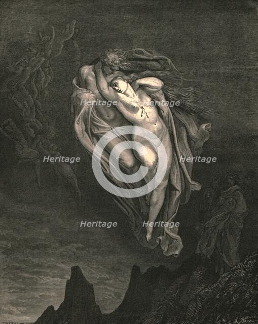 'Bard ! willingly I would address those two together coming', c1890. Creator: Gustave Doré.