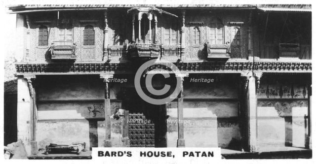 Bard's house, Patan, India, c1925. Artist: Unknown