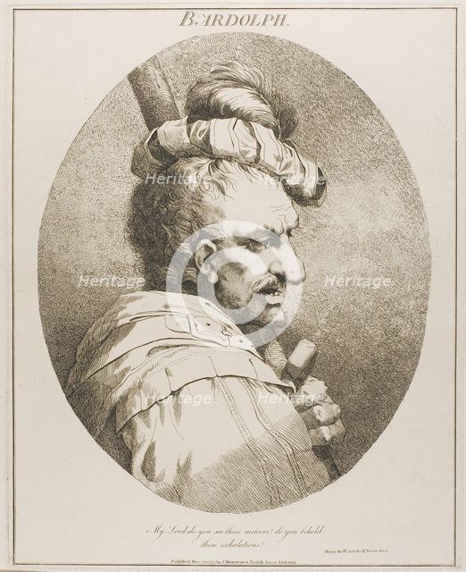 Bardolph, May 20, 1775 (originally published); published 1809. Creator: John Hamilton Mortimer.