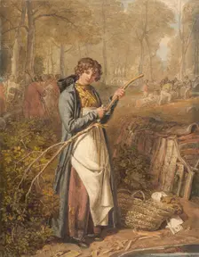 Barking Timber in Wychwood Forest, Oxfordshire, 1818 (?). Creator: Joshua Cristall