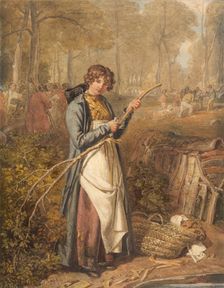 Barking Timber in Wychwood Forest, Oxfordshire, 1818 (?). Creator: Joshua Cristall