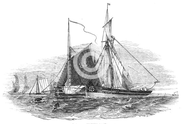 Barking fishing boats, 1844. Creator: Unknown.