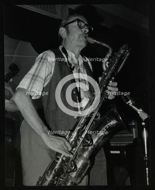 Baritone saxophonist Pepper Adams playing at the Red Lion, Hatfield, Hertfordshire, 20 August 1979. Artist: Denis Williams