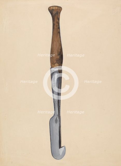 Bark Peeler, c. 1937. Creator: Chester Kluf.