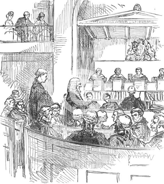 Baron Amphlett being admitted a Serjeant-At-Law, 1874. Creator: Unknown.