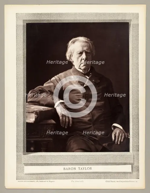 Baron Isidore Justin Séverin Taylor (Belgian playwright and travel writer, 1789-1878), 1872/75. Creator: Nadar.