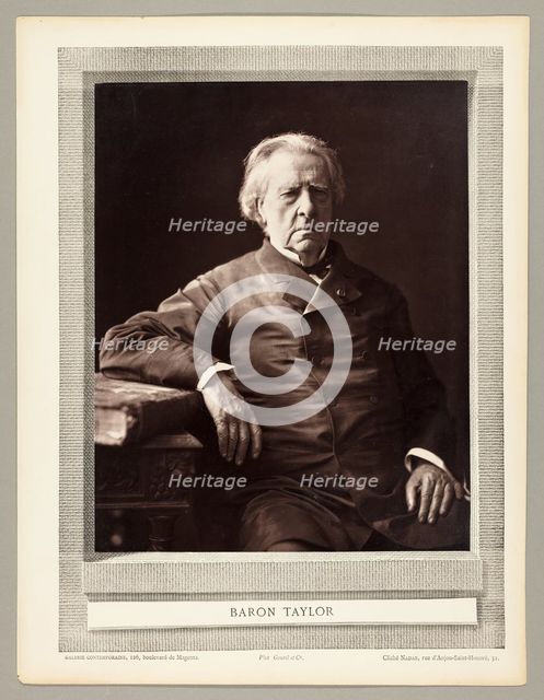 Baron Isidore Justin Séverin Taylor (Belgian playwright and travel writer, 1789-1878), 1872/75. Creator: Nadar.