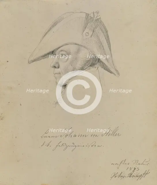 Baron Johann von Hiller, 1813. Creator: Johann Peter Krafft.