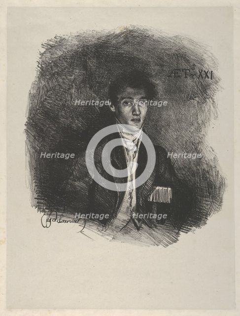 Baron Schwiter (Louis Auguste Schwiter, 1805-1889), 1826., 1826. Creator: Eugene Delacroix.