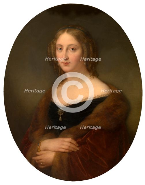 Baroness Adelaïde Vanden Hecke-Baut de Rasmon, 1863. Creator: Nicaise de Keyser.
