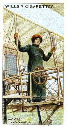 Baroness Raymonde Delaroche, first woman to hold pilot's licence, 1909