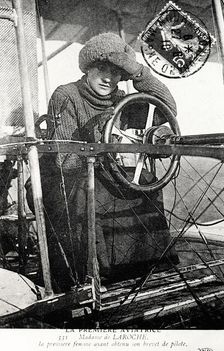 Baroness Raymonde Delaroche, French aviator, 1909