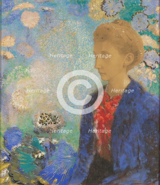 Baronne de Domecy, about 1900. Creator: Odilon Redon.