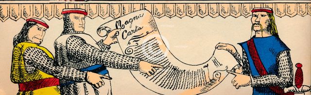 Barons with the Magna Carta from 1199, (1932). Creator: Rosalind Thornycroft.